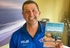 Barrie SHepley with his book