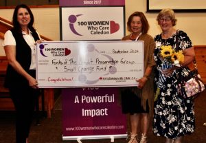100 Women Who Care Caledon With cheque
