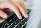 Typing on keyboard