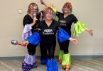 Caledon Seniors Centre office staff, from left to right: RaDeana, Beverley, and Barb, members of  team ABBA Cadabra. They make great things happen at the Seniors Centre and are one of the teams in the Grand Parade.