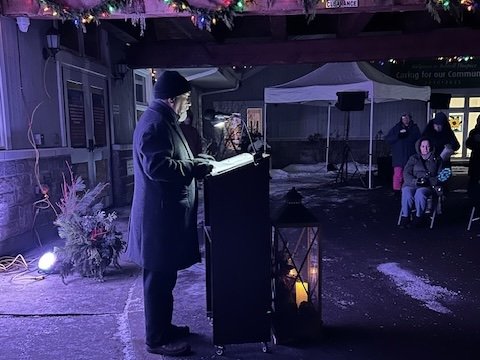 Stan reading at Bethell Hospice Light & Love