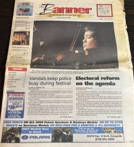 Article in old Orangeville Banner