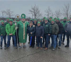 Irish flag raising