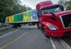 Truck blocking Forks of the Credit Road