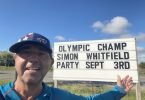 Barrie Shepley with sign