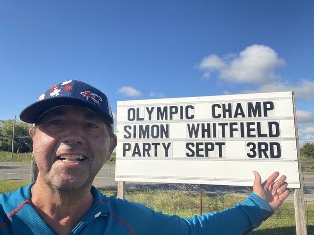 Barrie Shepley with sign