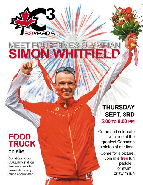Simon Whitfield party at C3 James Dick quarry